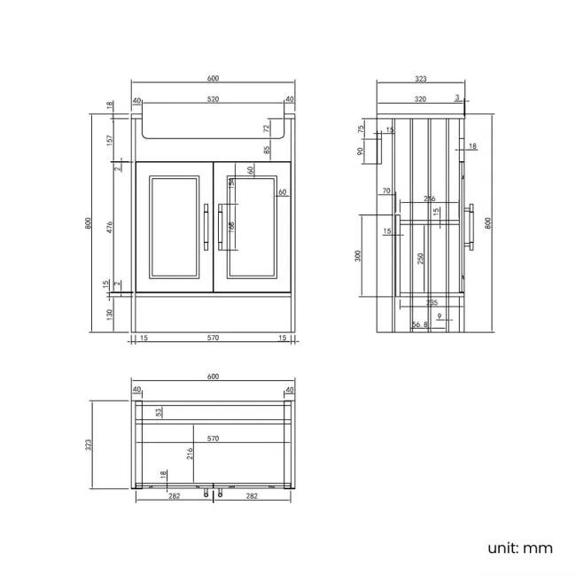 Monaco Midnight Green Combination Vanity Traditional Basin and Boston Toilet 1500mm - Brass Knurled Handles