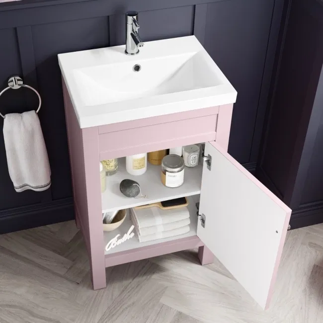 Bermuda Cashmere Pink Basin Vanity 500mm