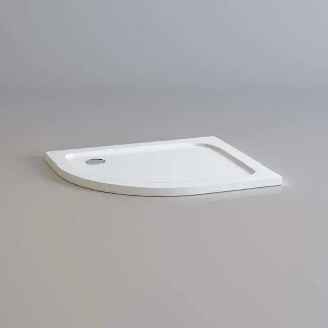 London Offset Quadrant Stone Shower Tray 900x760mm - Left Handed