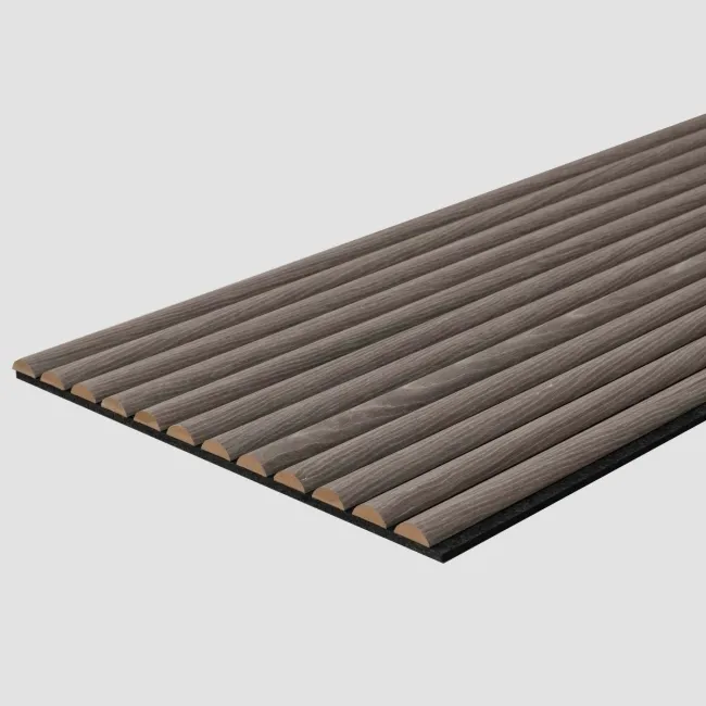 Trepanel Design® Silver on Dark Grey Felt Curve Acoustic Wall Panels