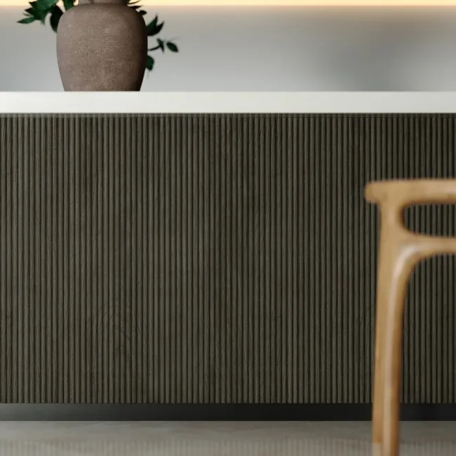 Trepanel Flex® Noir Black Flexible Acoustic Wood Panels 1200x600