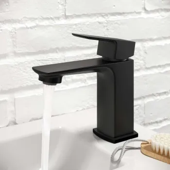 Mersey Matt Black Cloakroom Basin Mixer Tap