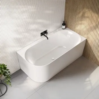 Merton 1500mm Curved Corner Bath - Right Handed