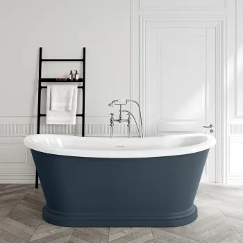 Mayfair 1700mm Inky Blue Freestanding Roll Top Slipper Bath