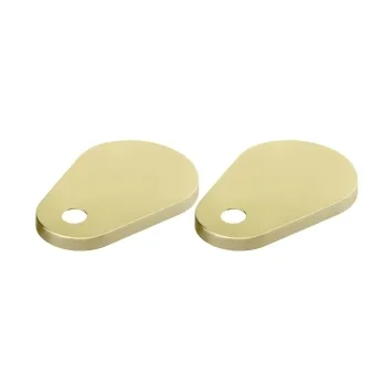 Brushed Brass Toilet Seat Teardrop Hinge Cover Caps