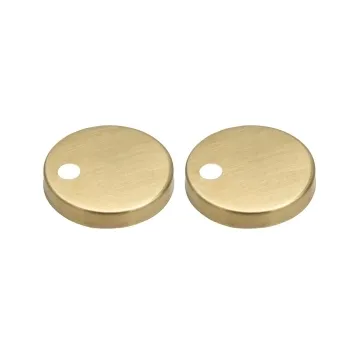 Brushed Brass Toilet Seat Round Hinge Cover Caps 51.6mm