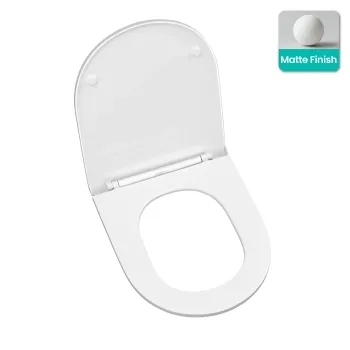 Loma Matt White Quick Release Premium Soft Close Slim Seat