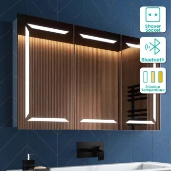 Haisley Illuminated LED Mirror Cabinet With BLUETOOTH Speaker 600x1000mm