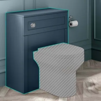 Capri Navy Blue Back To Wall Toilet Unit 600mm