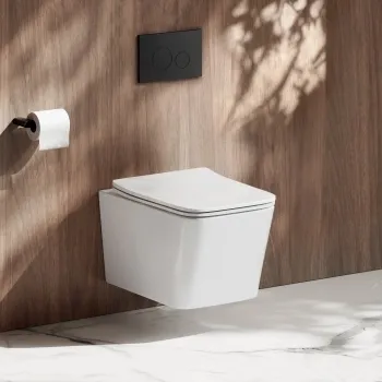 Kent Rimless Tornado Wall Hung Toilet With Premium Soft Close Slim Seat