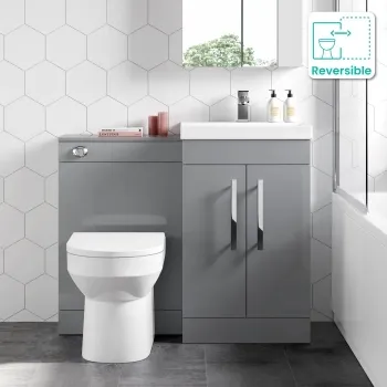 Avon Stone Grey Combination Vanity Basin and Miami Toilet 1000mm