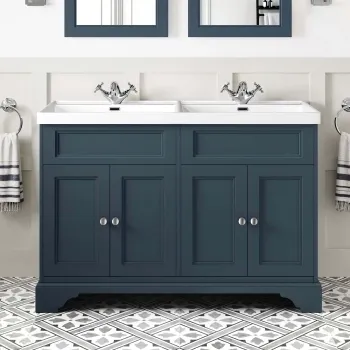 Lucia Inky Blue Double Basin Vanity 1200mm