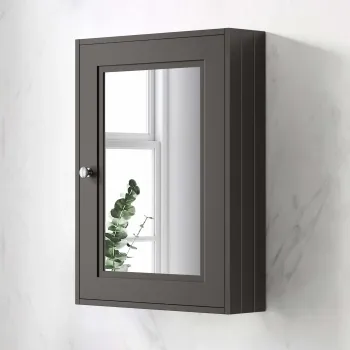 Graphite Grey Mirror Cabinet 700x500mm