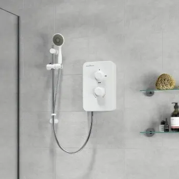 Gainsborough Slim Mono Electric Shower White 9.5kW