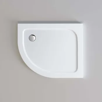 London Offset Quadrant Stone Shower Tray 900x760mm - Left Handed