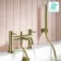 Selma Brushed Brass Bath Filler & Handheld Shower