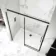 Stockholm Matt Black Easy Clean 8mm Frameless Sliding Shower Door 1400mm