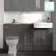 Monaco Graphite Grey Traditional Basin Vanity and Back To Wall Unit 1500mm (Excludes Pan & Cistern)