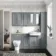 Monaco Dove Grey Combination Vanity Traditional Basin with Marble Top and Seattle Toilet 1500mm