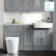 Monaco Dove Grey Combination Vanity Basin with Marble Top and Boston Toilet 1500mm