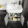 Monaco Graphite Grey Combination Vanity Traditional Basin with Marble Top & Hudson Toilet with Wooden Seat 1500mm