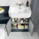 Monaco Inky Blue Combination Vanity Traditional Basin and Boston Toilet 1200mm