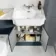 Monaco Inky Blue Combination Vanity Traditional Basin with Marble Top & Boston Toilet 1200mm