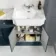 Monaco Inky Blue Combination Vanity Traditional Basin with Marble Top and Boston Toilet 1500mm
