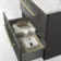 Elba Graphite Grey Wall Hung Drawer Vanity with Marble Top & Cody Basin 600mm - Brushed Brass Accents
