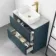 Corsica Inky Blue Vanity Drawer with Marble Top & Marin Basin 800mm