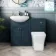 Capri Navy Blue Combination Vanity Basin and Houston Toilet 1050mm - Chrome Handles