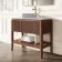 Maru Walnut Wood Grain Vanity Cabinet 1000mm with Matt White Stone Top - Basin Not Included
