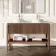 Maru Walnut Wood Grain Vanity Cabinet 1400mm with Matt White Stone Top - Basin Not Included