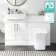 100% Waterproof - Harper Gloss White PVC Combination Vanity Basin and Houston Toilet 1200mm