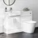 100% Waterproof - Harper Gloss White PVC Combination Vanity Basin and Boston Toilet 1200mm