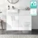 100% Waterproof - Harper Gloss White PVC Basin Vanity and Back To Wall Toilet Unit 1000mm - Excludes Toilet