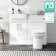 100% Waterproof - Harper Gloss White PVC Combination Vanity Basin & Aruba Toilet 1000mm