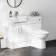 100% Waterproof - Harper Gloss White PVC Combination Vanity Basin & Aruba Toilet 1000mm