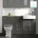 Monaco Graphite Grey Basin Vanity and Back To Wall Unit 1500mm (Excludes Pan & Cistern)