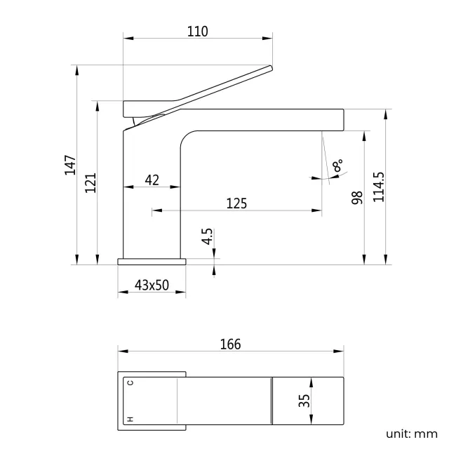 Forth Brushed Brass Basin Mixer Tap
