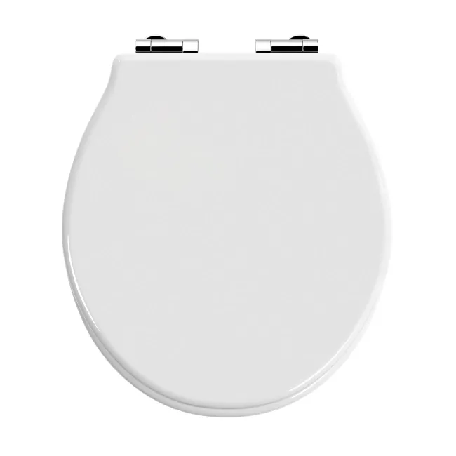 Enid Traditional Gloss White Wooden Soft Close Toilet Seat