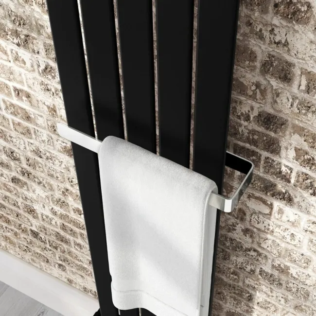 Chrome Towel Hanger 380mm for Single Flat Panel Radiator