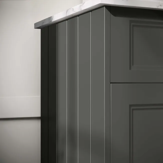 Lucia Graphite Grey Cabinet with Marble Top 640mm - Excludes Counter Top Basin