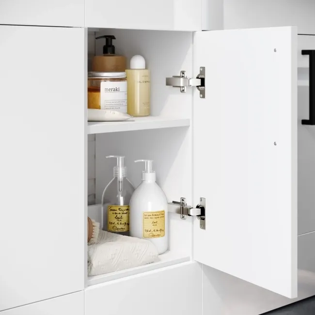 Harper Gloss White Combination Vanity Basin with Marble Top & Miami Toilet 1500mm - Black Accents