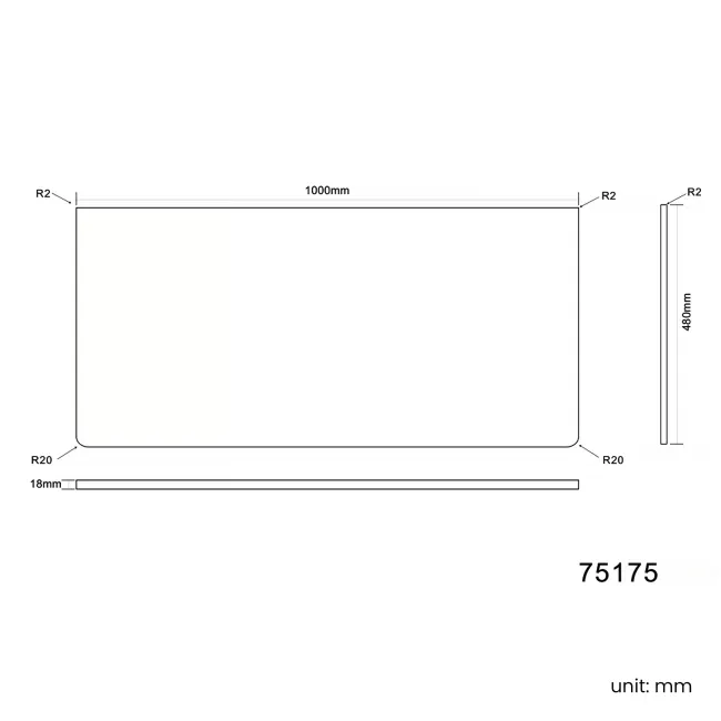 Maru Oak Wood Grain Vanity Cabinet 1000mm with Matt White Stone Top - Basin Not Included
