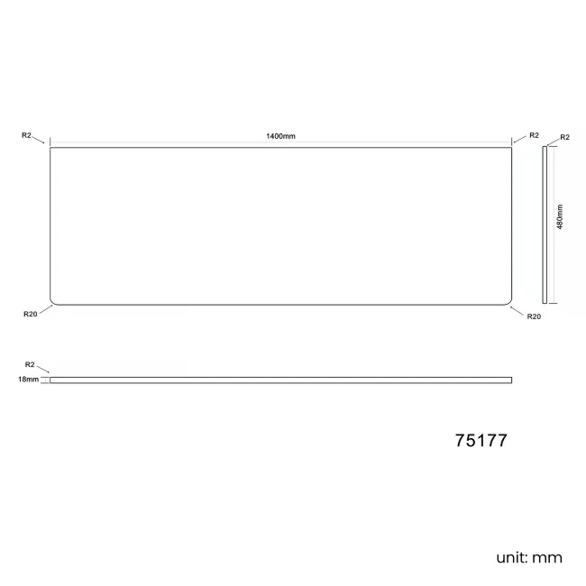 Maru Oak Wood Grain Vanity Cabinet 1400mm with Matt White Stone Top - Basin Not Included