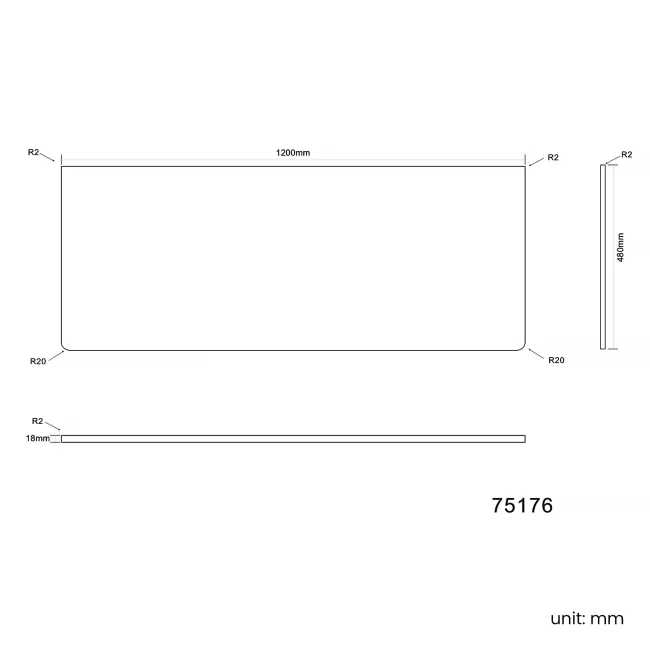 Maru Black Oak Wood Grain Vanity Cabinet 1200mm with Matt White Stone Top - Basin Not Included