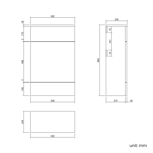 100% Waterproof - Harper Gloss White PVC Basin Vanity and Back To Wall Toilet Unit 1000mm (Excludes Toilet) - Black Accents