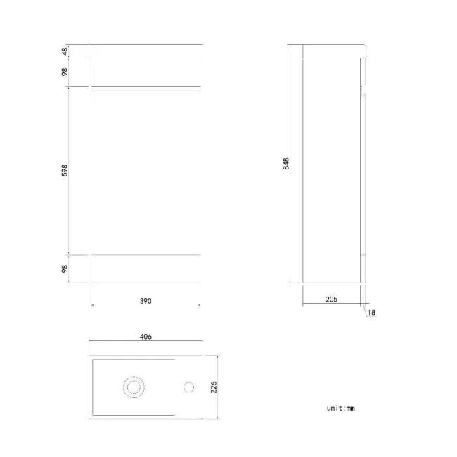Trent Stone Grey Cloakroom Floor Standing Basin Vanity 400mm and Toilet Set