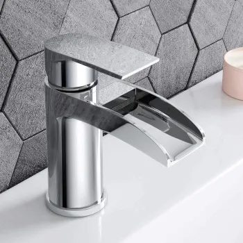 Eden Chrome Waterfall Basin Mixer Tap